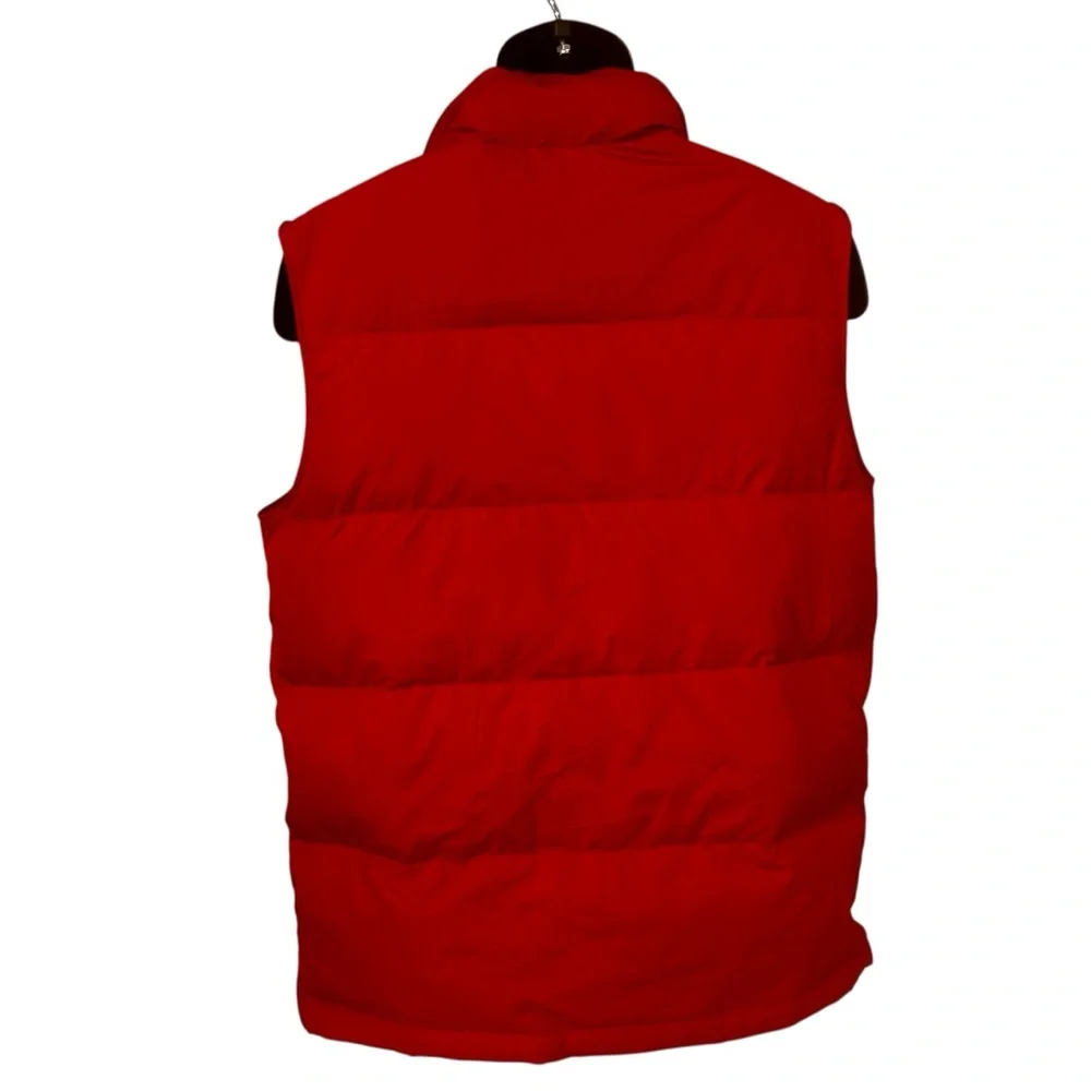 Lands’ End Mens Down Puffer Vest Red Medium Warm Lightweight Outdoor corpcore
